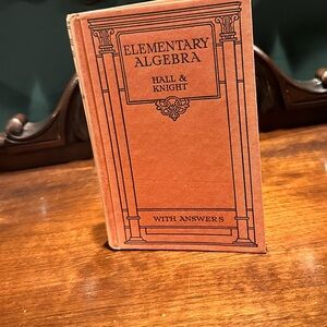 Elementary Algebra Book by Hall & Knight